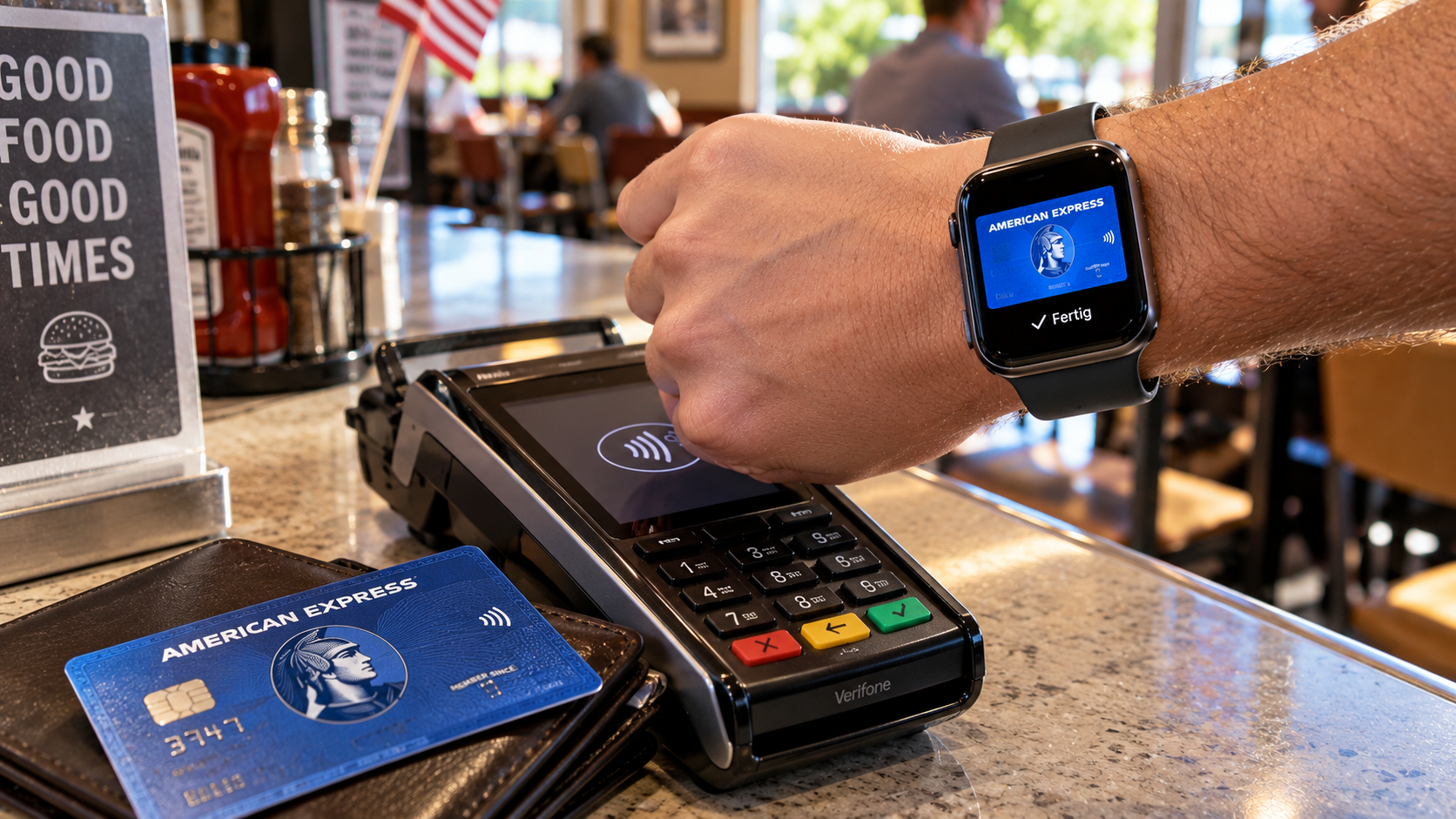 Kontaktloses Bezahlen mit American Express und Apple Watch in den USA