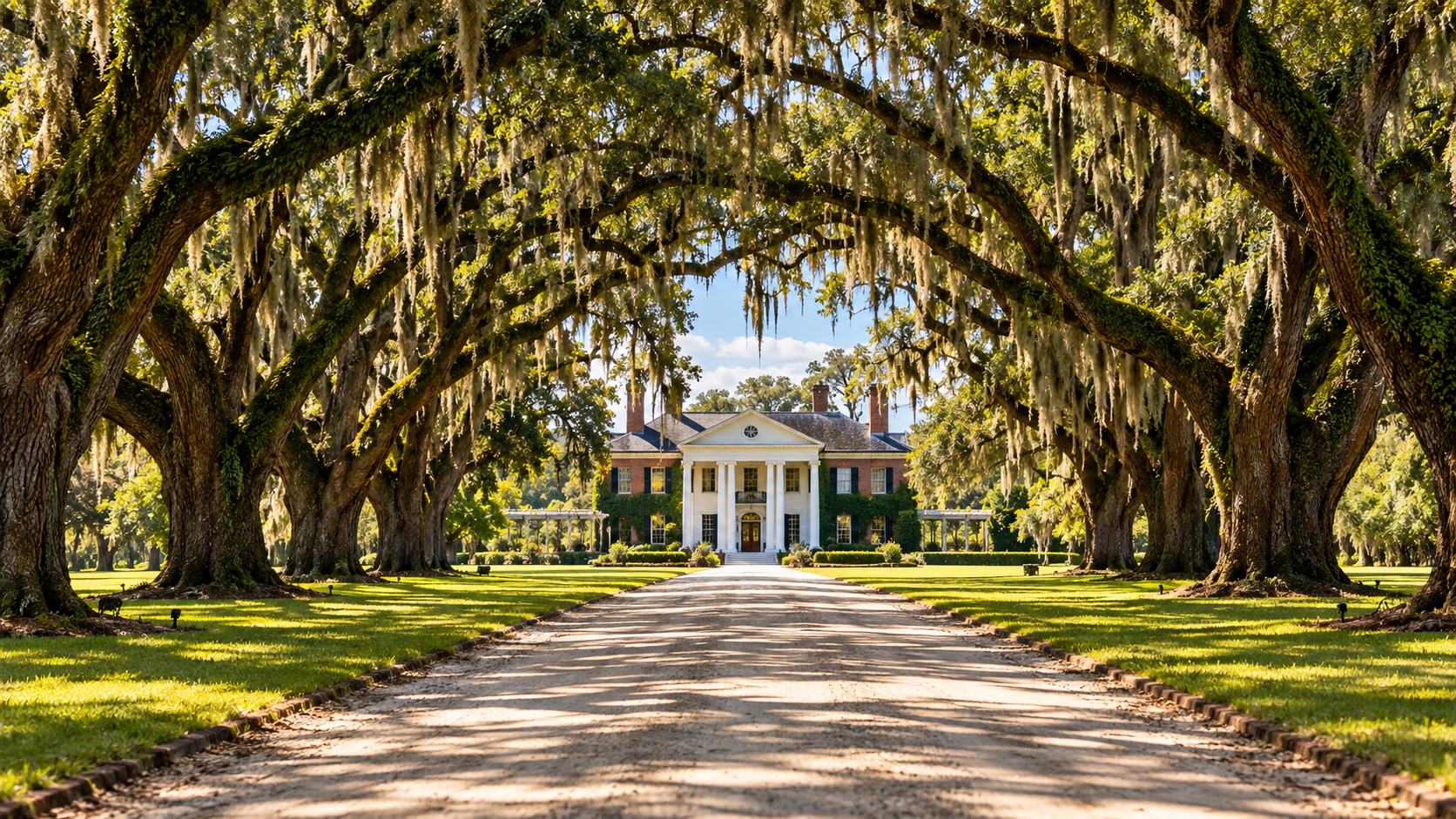 Avenue of Oaks auf der Boone Hall Plantation bei Charleston