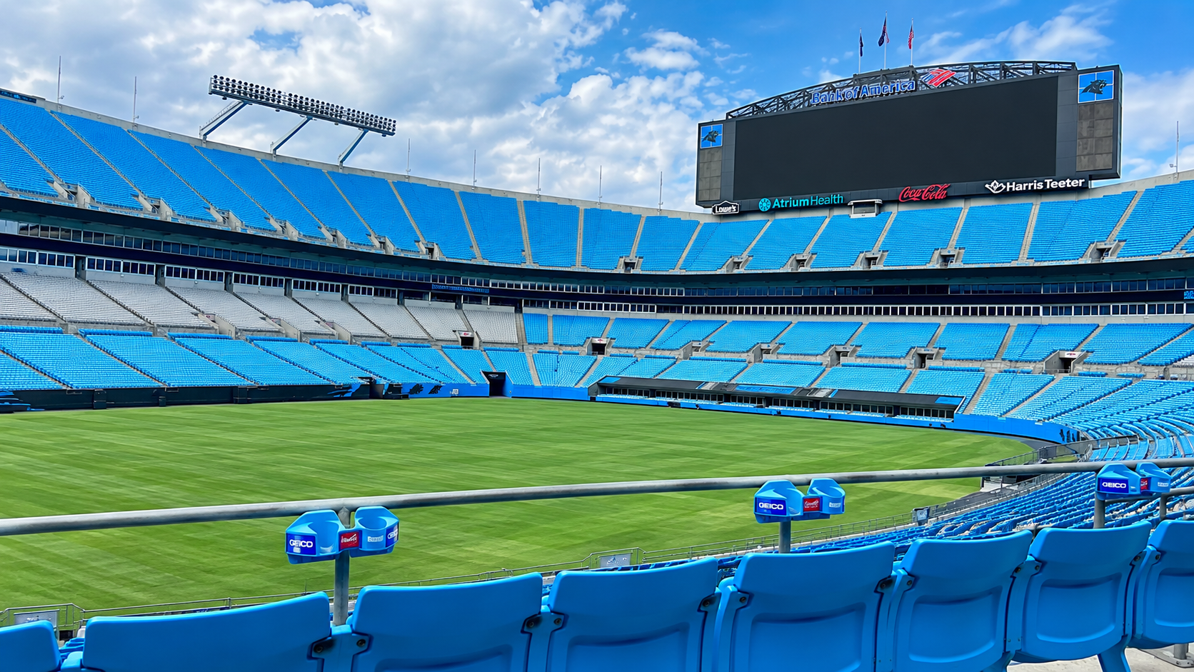 Leeres Bank of America Stadium der Carolina Panthers in Charlotte